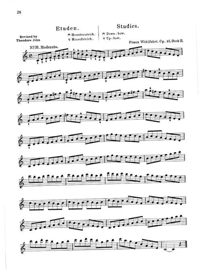 Wohlfahrt, F.: Sixty Etudes Op. 45, Complete - Books 1 & 2 (Violin) Schirmer