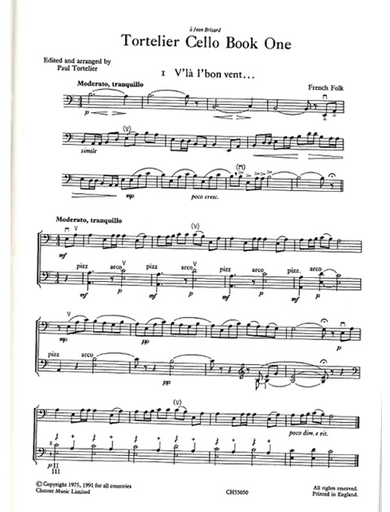 Tortelier, Paul: Cello Book 1, First Position Pieces for cello