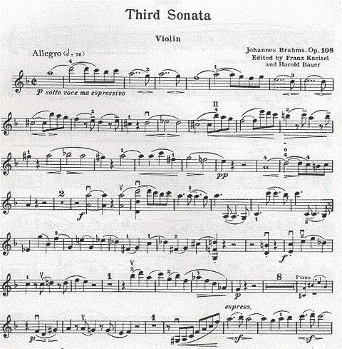 Brahms, Johannes: Sonata #3 Op.108 in d minor (violin & piano)