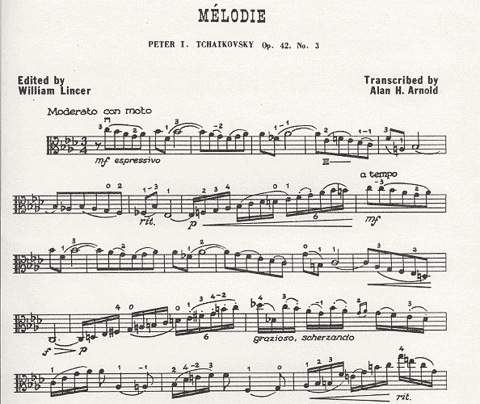 Tchaikovsky, P.I. (Arnold): Melodie (Viola & Piano)