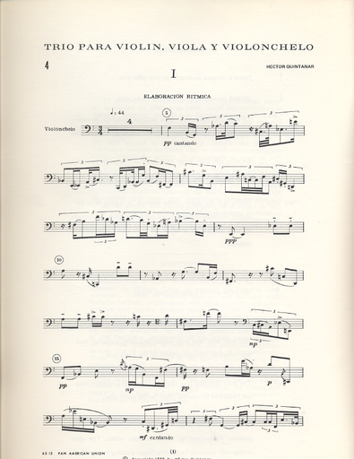 Quintanar, Hector: Trio (violin, Viola & cello)