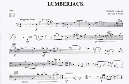 Barati, George: Lumberjack (cello & piano)