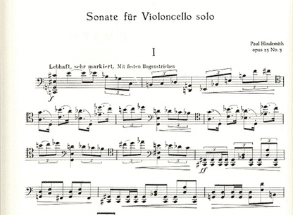 Hindemith: Sonata Op.25 No.3 (cello solo)