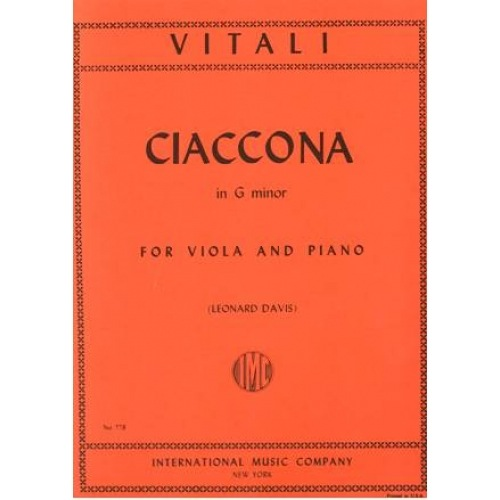 Vitali, Tomaso Antonio: Chaconne in G minor (viola & piano)
