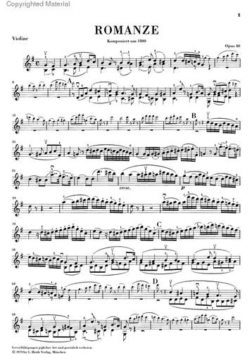 Beethoven, L.van: Romances, Op. 40 and 50 in G and F Major, urtext (violin & piano)