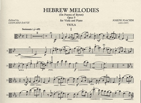 Joachm, Joseph: Hebrew Melody Op.9 (viola & piano)
