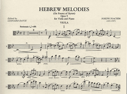 Joachm, Joseph: Hebrew Melody Op.9 (viola & piano)