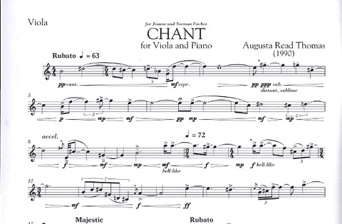 Thomas, Augusta Read: Chant (viola and piano)