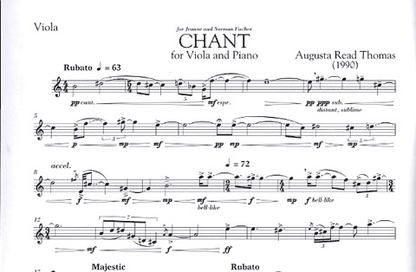 Thomas, Augusta Read: Chant (viola and piano)