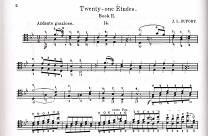 Duport, J.P.: 21 Etudes Bk.2 No. 14-21 (cello)
