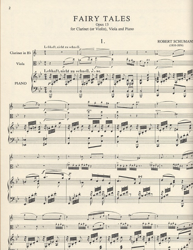 Schumann: Fairy Tales Op.132 (clarinet/violin, viola and piano) IMC