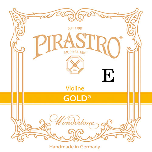 Pirastro GOLD violin E string, steel, light, ball