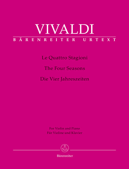 Vivaldi, Antonio (Hogwood): Four Seasons (violin & piano) Barenreiter