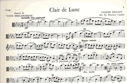 Debussy (Cazden): Clair de Lune (viola & piano)