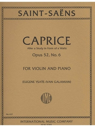 Saint-Saens, Camille: Caprice Op.52 #6 (violin & piano)