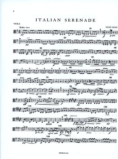 Wolf, Hugo: Italian Serenade in G major (string quartet) set of parts