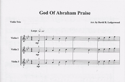 Ledgerwood, D.R.: God of Abraham (3 violins)