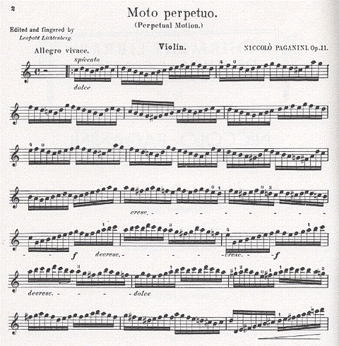 Paganini, Niccolo: Moto Perpetuo Op.11 (violin & piano)