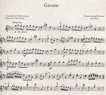Gossec, F.J.: Gavotte (violin & piano)