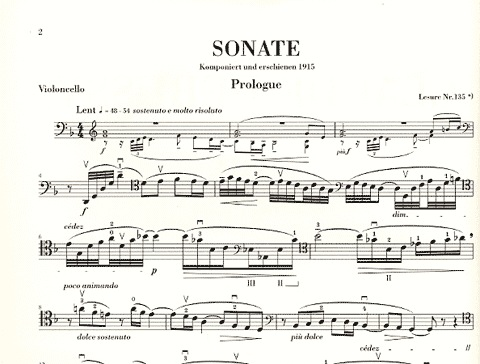 Debussy, C. (Heinemann, ed.):  Sonata, urtext (cello and piano)