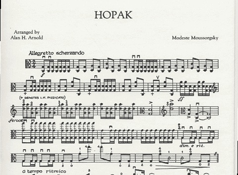 Moussorgsky, Modeste (Arnold): Hopak (viola)