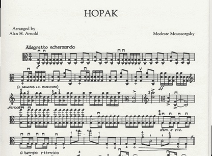 Moussorgsky, Modeste (Arnold): Hopak (viola)