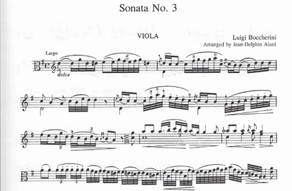 Boccherini, Luigi (Alard): Sonata No.3 in g (viola & piano)