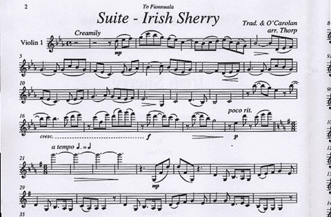 Thorp, Bill: Suite Irish Sherry (string quartet)
