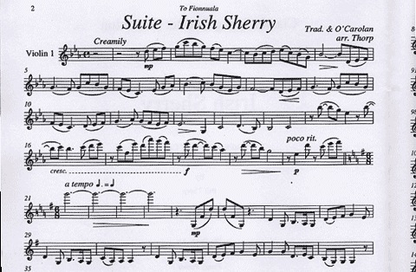 Thorp, Bill: Suite Irish Sherry (string quartet)