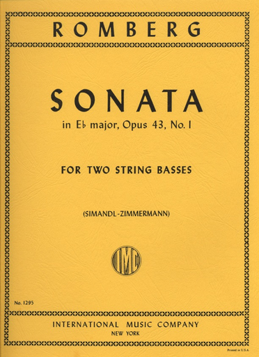 Romberg (Simandl): Sonata #1 in Bb Op.43 (2 basses)