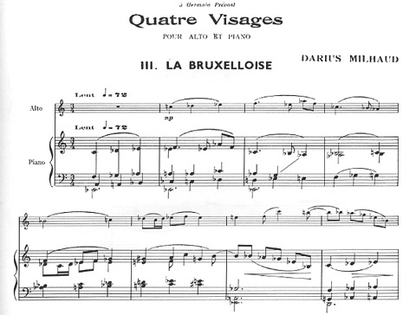Milhaud, Darius: 4 Visages-La Bruxelloise (Viola and Piano)