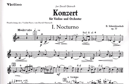 Shostakovich, Dmitri (Oistrakh): Concerto #1 (violin & piano)