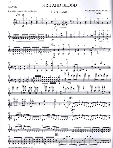 Daugherty, M.: Fire and Blood (violin & piano)