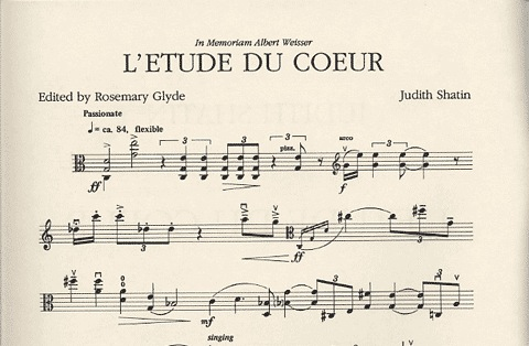 Shatin: L'Etude du coeur (viola)