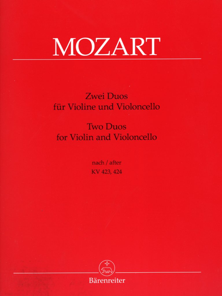 Mozart, W.A. (Berke): Two Duos for Violin & Cello, KV423 & 424 (violin & cello) Barenreiter