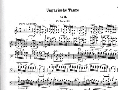 Brahms, Johannes (Piatti): Hungarian Dances No.11-21 (cello & piano)