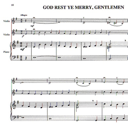 Baker, A.: (Score) Christmas Delights for Two Violins (piano accompaniment)