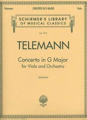 Telemann (Primrose): Concerto in G (viola & piano) SCHIRMER