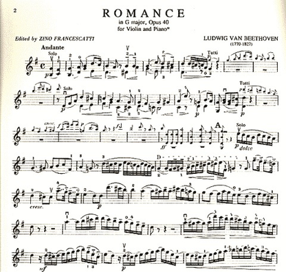 Beethoven, L .van (Francescatti): Two Romances Op.40 & 50 (violin & piano) IMC
