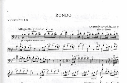Dvorak, Antonin (Sourek): Rondo in g Op.94 (cello & piano)