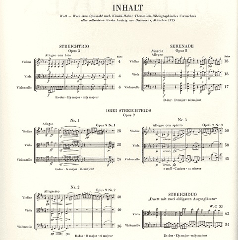 Beethoven, L.V. (Platen): String Trios and Duos, Op.3,8,9, and WoO32 - URTEXT (violin, viola, & cello)
