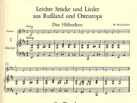 Baeder: Easy Russian & Eastern European Pieces and Songs (violin & piano)