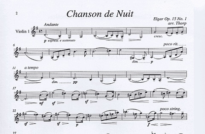 Elgar, Edward (Thorp): Chanson de Nuit (string quartet)