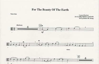 Madison, Billy: For the Beauty of The Earth (Viola & Piano)