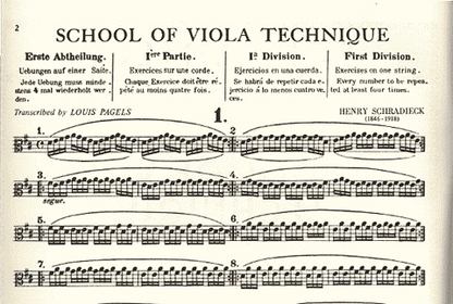 Schradieck (Pagels): School of Viola Technique Vol.1