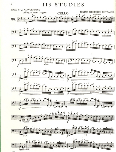 Dotzauer (Klingenberg): 113 Studies Vol.2 (cello)