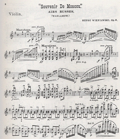 Wieniawski, H.: Souvenir de Moscou (violin & piano)