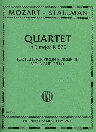 Mozart, W.A.: String Quartet in C major, K.570 (flute or violin, viola and cello)