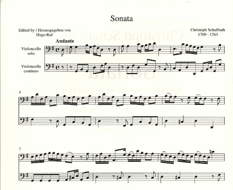 Schaffrath: Sonata (cello & piano)