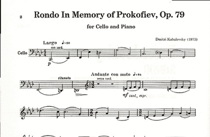 Kabalevsky: Rondo Memory of Prokofiev (cello & piano)